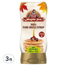 메이플조 퓨어 메이플 시럽 스퀴즈 312g, 3개, 236ml