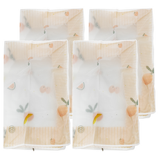 巧巧 立體棉被防塵袋, 透明色, 4個