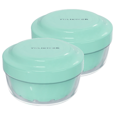 yulikiker 隱形牙套/隱適美/活動假牙 清潔密封浸泡盒 (綠色)耐熱80度, 250ml, 1個, 2個