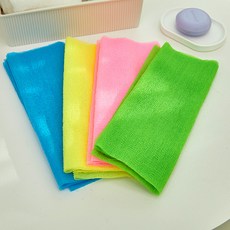 Arden Home THE 復古基本色沐浴巾組, 1套, 粉紅色 + 黃色 + 綠色 + 藍色