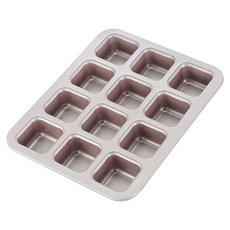 CHEFMADE 學廚 香檳金 12連 正方型 費南雪 蛋糕模 不粘, 1個