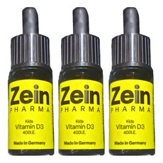 ZeinPHARMA 兒童維生素D3 400I.E. 滴劑, 10ml, 3瓶