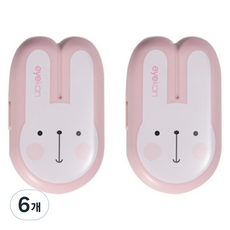 블랙트리 헬로우 바니 렌즈 케이스, 핑크, 6개