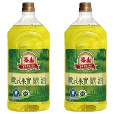 泰山 歐式果實調和油，84%不飽和脂肪酸，非基改芥花，少油煙, 2L, 2瓶