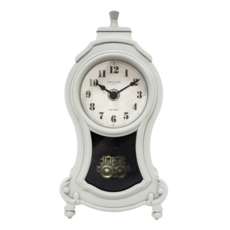 Fountain Designs 科格斯沃擺錘桌鐘 10吋 莫蘭迪白 桌面擺飾