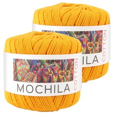 brandyarn Mochila系列 棉針織線, 100%優質棉, 50g±5g, 大約200mt, 橘色, 2捲
