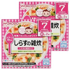WAKODO 和光堂 蔬菜粥 7個月以上 魩仔魚 80g x 2個, 160g, 2盒