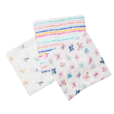 lulujo 竹纖維三入包巾禮盒組