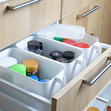 Gagyu把手生活盒, 白色, 3個