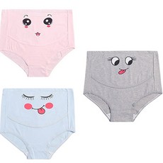 JOY MULTI 表情符號印花高腰孕婦內褲3件組