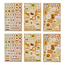 CARD LOVER 信的戀人 裝飾貼紙 3張, 橘汁氣泡, 2組
