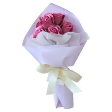 Scent Basket 鮮豔玫瑰香皂花束, 紫色, 1個