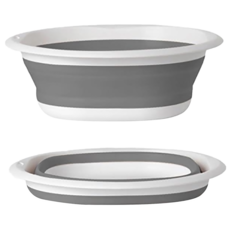 折疊臉盆 2個 大(37 x 34cm) 灰色