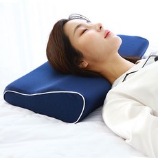 nacojayo 休雅 豪華枕頭, 海軍藍, 1個