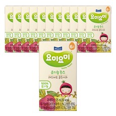 매일유업 맘마밀 요미요미 유기농 주스, 125ml, 12개