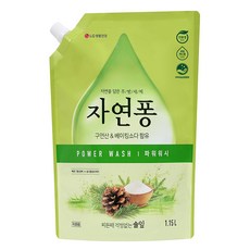 자연퐁 찌든때 걱정없는 파워워시 주방세제 솔잎 리필, 1.15L, 1개