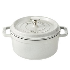 스타우브 인덕션 원형 꼬꼬떼 양수냄비, 18cm, 화이트트러플, 1개