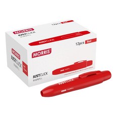 저스트클릭 유성매직 L, Red, 12개