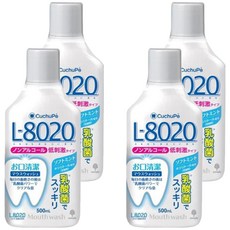 KOKUBO 小久保工業所 清涼薄荷乳酸菌漱口水, 日本進口 品質保證 減少蛀牙 不含酒精 清新口氣, 500ml, 4瓶