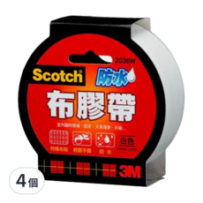 3M Scotch 防水布膠帶，易手撕，規格: 36mm x 15 Yd, 4個