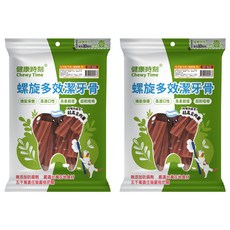 Chewy Time 健康時刻 全犬種 螺旋多效潔牙骨 長, 牛肉 + 蔓越莓, 255g, 2包
