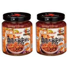 老騾子 蝦米朝天辣椒, 濃烈辣味, 優質蝦米, 多種用途, 105g, 2罐