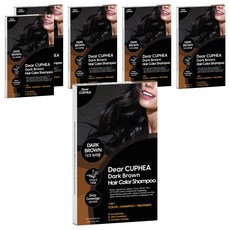 디어쿠페아 다크 브라운 헤어컬러 샴푸 15ml, 다크브라운, 6개