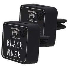 John's Blend 車用芳香劑, 夾在冷氣出風口, 黑麝香, 2個