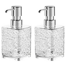 MONACO OLIVE Chandelier方形洗滌劑分裝瓶 300ml, 2個, 透明