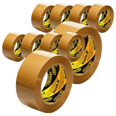 Sinil Tape 輕包裝封箱膠帶 48mm x 80m, 黃色, 10個