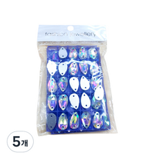 Biz Life 熱熔鑽 水滴AB 10 x 7 mm 50入, 5個, 混合色