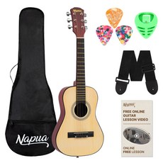 Napua 入門款民謠吉他新手套組, 原木色, 1套, NGL21