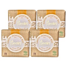LA CORVETTE 法釩馬賽莊園 有機香甜皂 摩洛哥堅果油, 100g, 4個