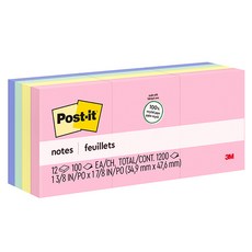포스트잇 653-12 그리너 노트 RPA 접착메모지, 혼합색상, 1개, 1200매