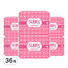 SUBES Catch me系列瞬吸薄蝶翼型衛生棉, 大型(28cm), 12片, 36包