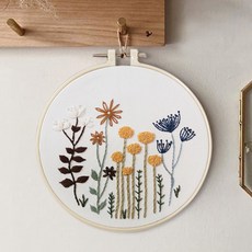 Sonio 初學者用花朵刺繡DIY套組, 1套, TYPE 03