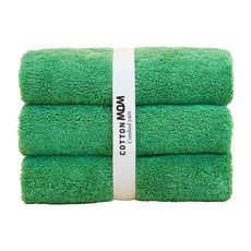 Cotton Mom 優質飯店毛巾 200g 40支精梳棉, 蘋果綠, 3個