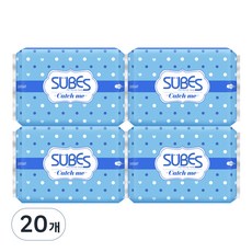 SUBES Catch me系列瞬吸薄蝶翼型衛生棉, 夜用型(33cm), 8片, 20包