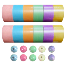 DOnG-A Pms 膠帶球手作粉彩膠帶 6色 4.8cm+起始球 5入組, 混合顏色 + 隨機出貨, 2套