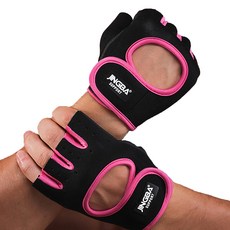 징바 배곧인터내셔널 미끄럼방지 역도 피트니스 헬스 장갑 양손 세트, 핑크, 1세트