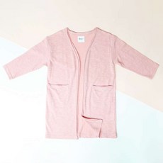 일라엘 아동용 무지 오픈 롱 가디건