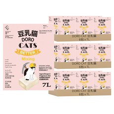 DORO CAT 豆乳貓 混合豆腐礦物貓砂, 無味, 7L, 18袋