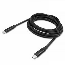 台灣 UNI STAR USB3.1 Gen2 C-C 4K影音100W快充線, 0.5m, 黑色, 1條