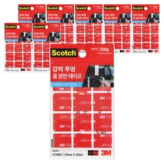 3M Scotch 3M 強力透明泡棉雙面膠帶 325CT 25 x 25mm 12p, 8個