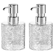 MONACO OLIVE 水晶吊燈造型洗滌劑按壓瓶 圓形 300ml, 透明, 2個