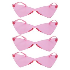 LivingDA 3角造型眼鏡, 4個, 粉色的