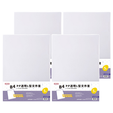 Lan CHYn 連勤牌文具 透明L型夾 E310-B4 B4 5入, 4包