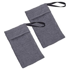 MONACO OLIVE 浴室專用安心口袋肥皂起泡網, 2個, 灰色