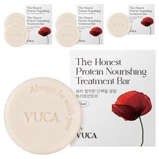 뷰카 정직한 단백질 영양 헤어트리트먼트바 로즈, 100g, 6개