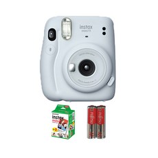 instax 拍立得 Mini 11 即時相機冰白色 + 膠片 20p + AA 電池, 單品, 1套